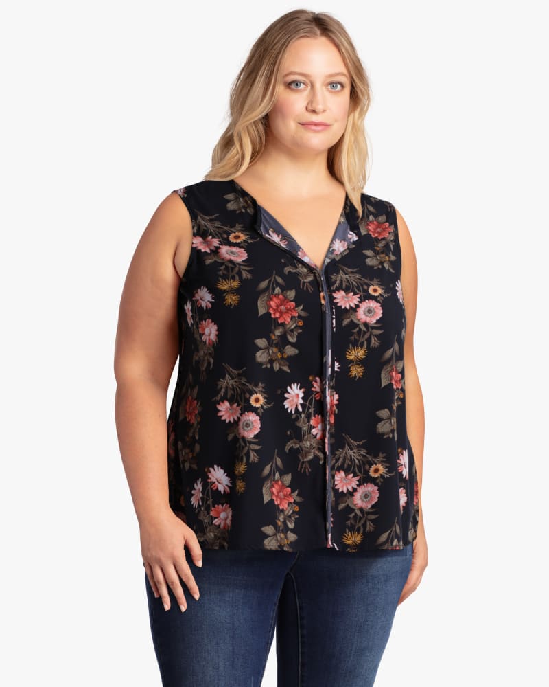 Front of plus size Caren Pleat Back Top by Cameo | Dia&Co | dia_product_style_image_id:118319
